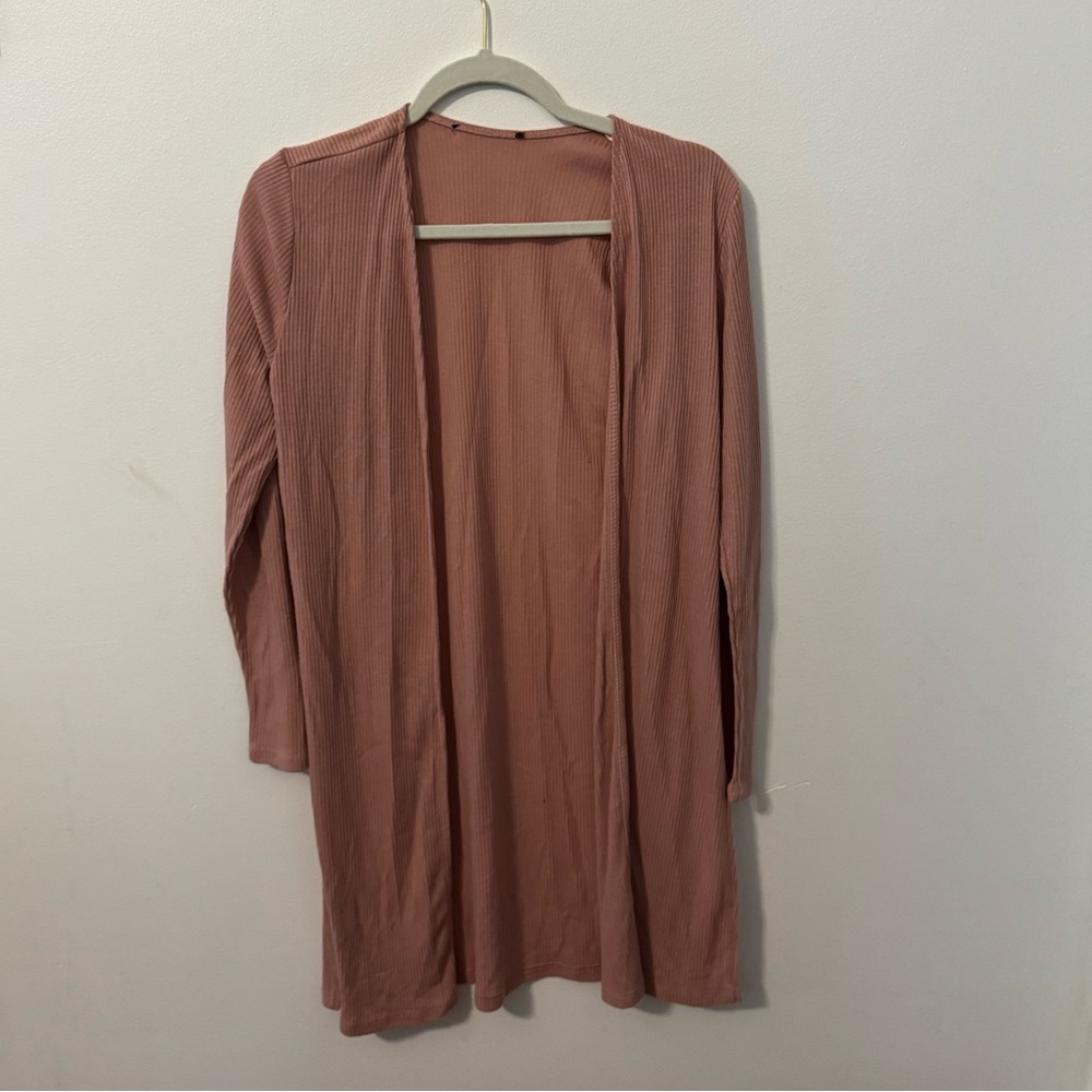 Blush Ribbed Cardigan - Picture 2 of 2